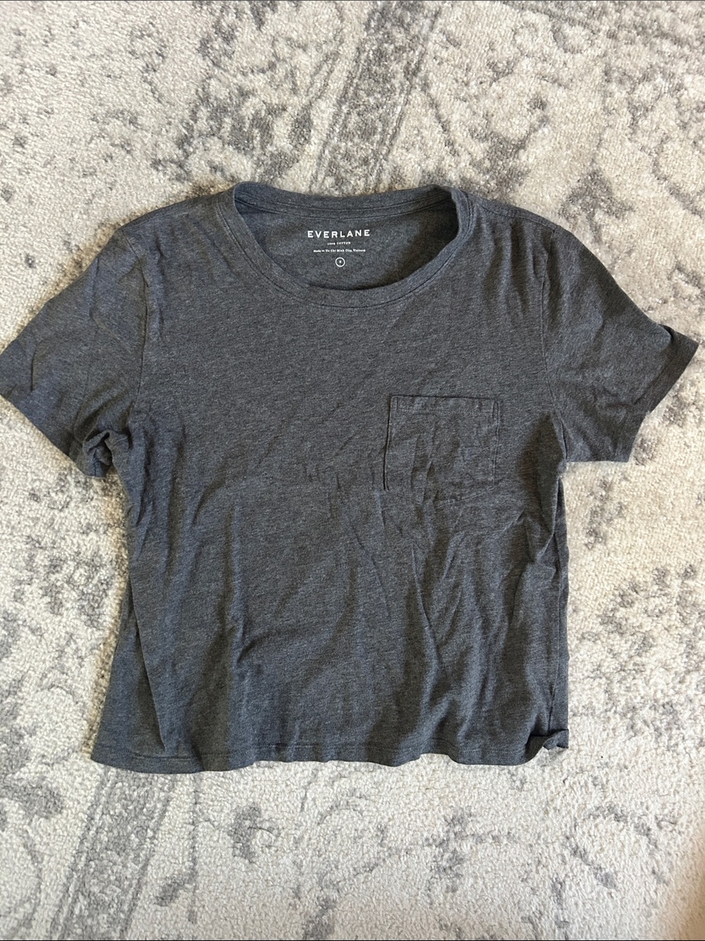 Everlane Kids' Dark Charcoal Pocket Tee
